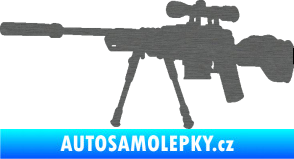 Samolepka Samopal 008 levá škrábaný titan