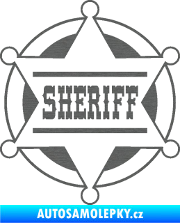 Samolepka Sheriff 004 škrábaný titan