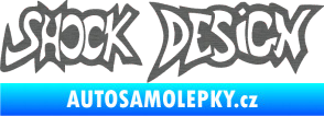 Samolepka Shock design škrábaný titan