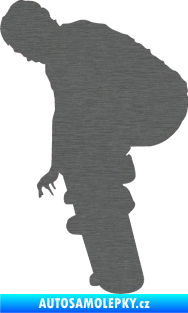 Samolepka Skateboard 003 levá škrábaný titan