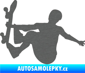 Samolepka Skateboard 008 levá škrábaný titan