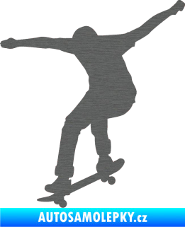Samolepka Skateboard 011 levá škrábaný titan