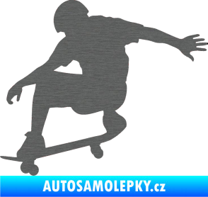 Samolepka Skateboard 012 levá škrábaný titan