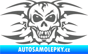 Samolepka Skeleton - lebka škrábaný titan