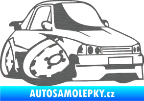 Samolepka Škoda 120 karikatura pravá škrábaný titan