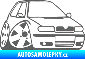 Samolepka Škoda Felicia karikatura pravá škrábaný titan