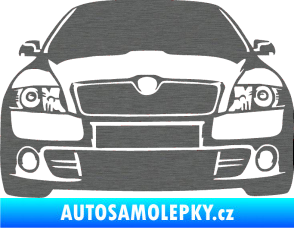 Samolepka Škoda Octavia 2 karikatura  škrábaný titan