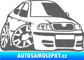 Samolepka Škoda Octavia karikatura pravá škrábaný titan