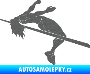 Samolepka Skok do výšky 001 levá atletika škrábaný titan
