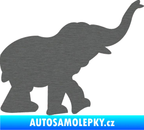Samolepka Slon 022 pravá škrábaný titan