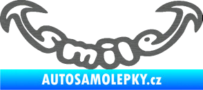 Samolepka Smile úsměv škrábaný titan