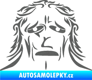 Samolepka Sněžný muž škrábaný titan