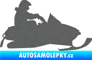 Samolepka Sněžný skútr 002 pravá škrábaný titan