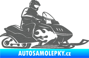 Samolepka Sněžný skútr pravá škrábaný titan