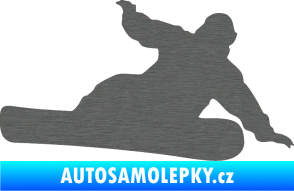 Samolepka Snowboard 001 pravá škrábaný titan