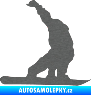 Samolepka Snowboard 011 pravá škrábaný titan