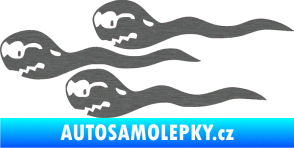 Samolepka Spermie levá škrábaný titan