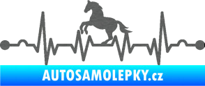 Samolepka Srdeční tep 010 levá  koník škrábaný titan