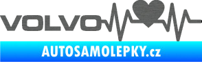 Samolepka Srdeční tep 021 levá Volvo srdcem škrábaný titan
