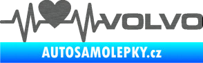 Samolepka Srdeční tep 021 pravá volvo srdcem škrábaný titan