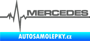 Samolepka Srdeční tep 035 pravá mercedes škrábaný titan