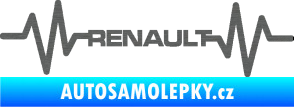 Samolepka Srdeční tep 042 Renault škrábaný titan