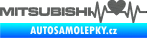 Samolepka Srdeční tep 082 levá Mitsubishi škrábaný titan
