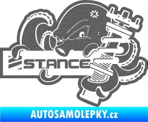 Samolepka Stance nápis s chobotnicí škrábaný titan