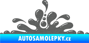 Samolepka Stékající skvrna 003 levá kaňka škrábaný titan