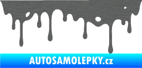 Samolepka Stékající skvrna 004 pravá škrábaný titan
