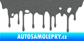 Samolepka Stékající skvrna 005 levá škrábaný titan