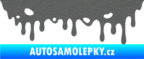Samolepka Stékající skvrna 006 pravá škrábaný titan