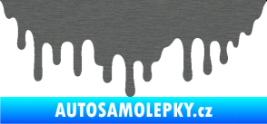 Samolepka Stékající skvrna 007 levá škrábaný titan