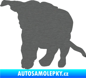 Samolepka Štěňátko 003 levá škrábaný titan