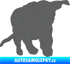 Samolepka Štěňátko 003 pravá škrábaný titan