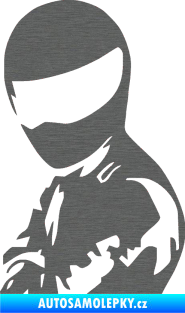 Samolepka Stig levá škrábaný titan