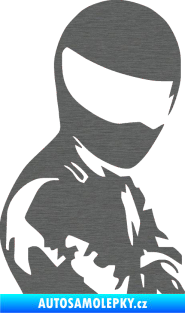 Samolepka Stig pravá škrábaný titan