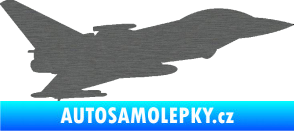 Samolepka Stíhací letoun 002 pravá škrábaný titan