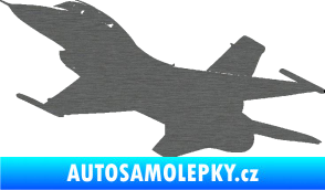 Samolepka Stíhací letoun 004 levá škrábaný titan