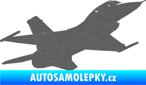 Samolepka Stíhací letoun 004 pravá škrábaný titan