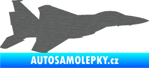 Samolepka Stíhací letoun 006 pravá škrábaný titan