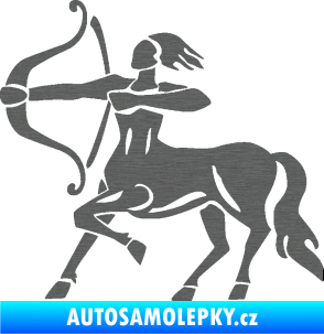 Samolepka Střelec 005 levá škrábaný titan