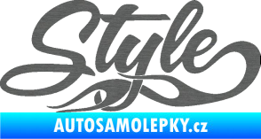 Samolepka Style nápis s plameny škrábaný titan