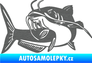 Samolepka Sumec 001 levá škrábaný titan