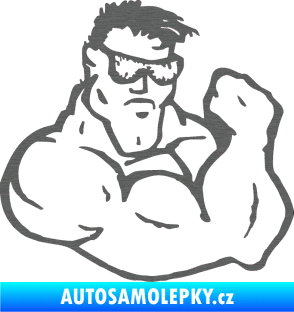Samolepka Svalovec pravá škrábaný titan