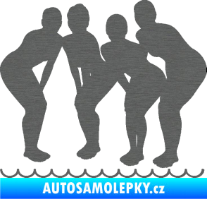 Samolepka Synchronizované plavání 001 tým škrábaný titan