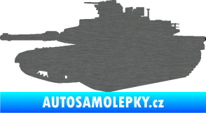 Samolepka Tank 002 levá M1 Abrams škrábaný titan