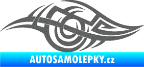 Samolepka Tetování 208 levá škrábaný titan