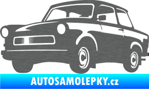 Samolepka Trabant karikatura levá škrábaný titan