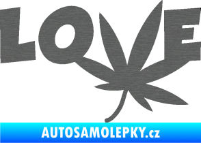 Samolepka Travka 005 love škrábaný titan